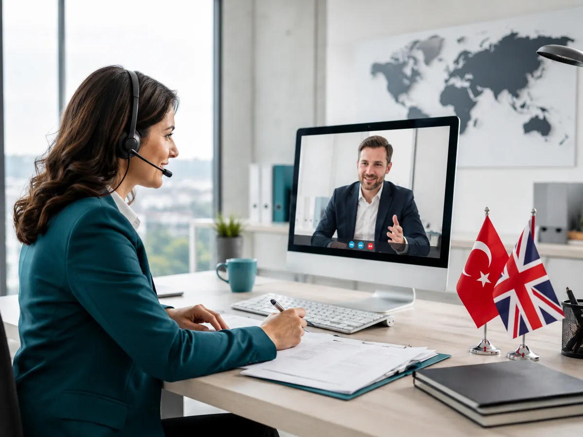 Fransızca çevrim içi toplantı ve profesyonel sözlü tercüman hizmeti