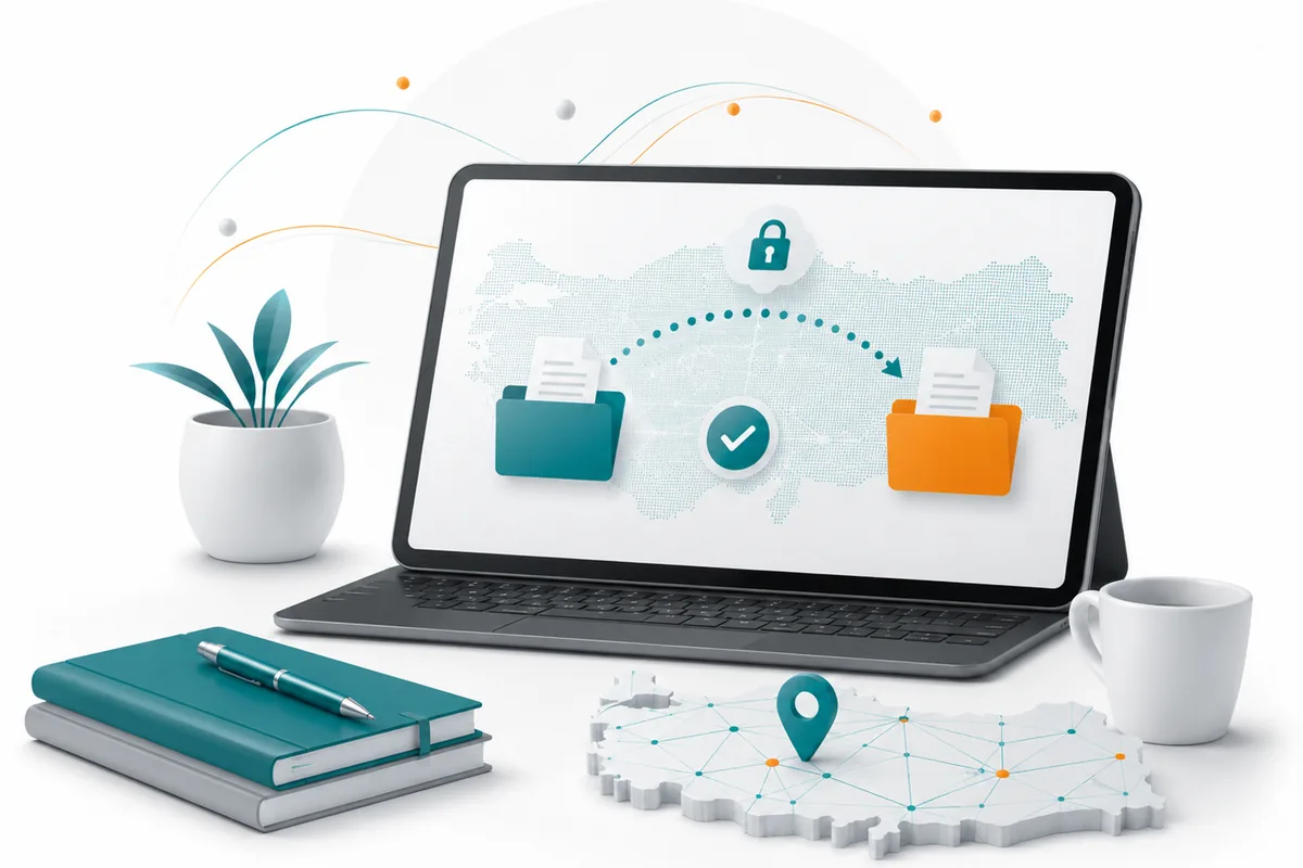 E-imzalı yeminli tercüme PDF dosyasının güvenli bağlantı üzerinden kuruma iletilmesi